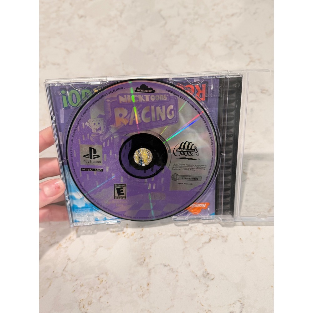 Nicktoons Racing Sony PlayStationPS1 Game Disc‎ Nickelodeon 2001 Y2K NOT TESTED